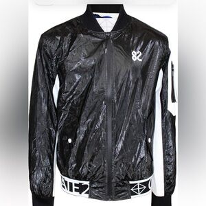 Create 2MRW Lightweight Men’s Bomber Jacket with Sleeve Zipper Pocket Size 2XL